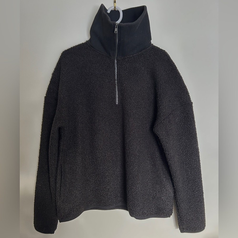 NEW Elle teddy boucle quarter zip